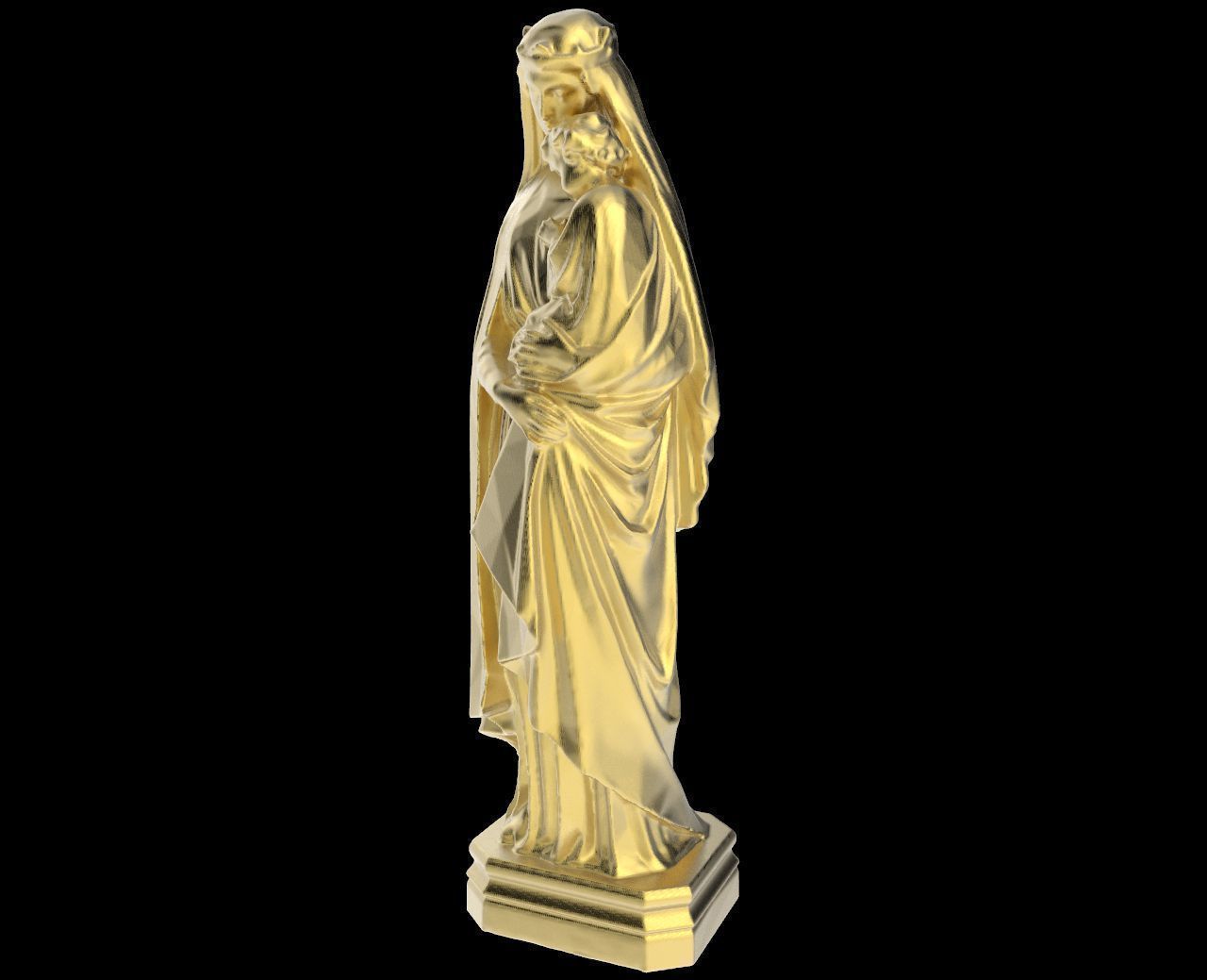 scanned virgin mary holding christ statue holy religious jesus christian religion bible catholic scan christianity catholicism art scans replicas 3D print model - Mito3D