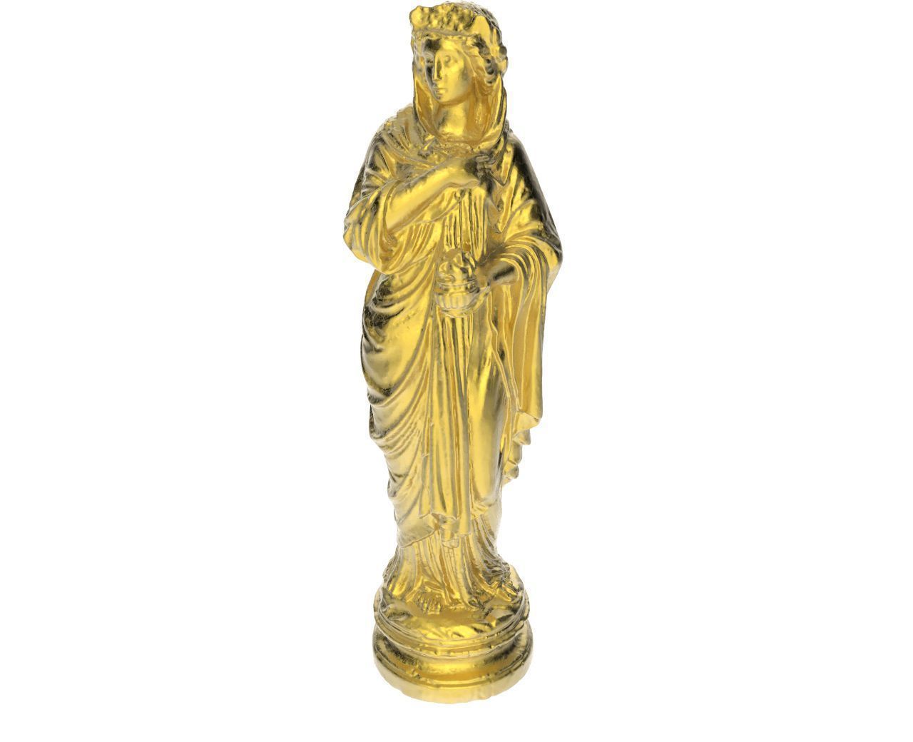 scanned virgin mary statue scan religion holy christian christianity bible catholic religious art scans replicas 3D print model - Mito3D