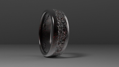 la cicatrice de l'anneau bijoux décoration ornement le métal déformée étrange inquiétante qui vous rend mal à l'aise les anneaux 3d print model - Mito3D