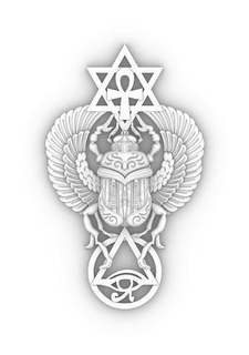 scarabée Ankh horus œil symbole conception art pendentif modèles Egypte or ancien pièces monnaie badges Dieu 3d print model - Mito3D