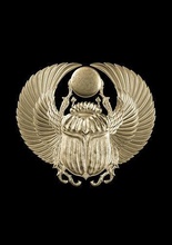 scarab beetle art vintage decoration symbol egypt ancient jewelry gold silver emblem brooch walldevor walldecor 3d print model - Mito3D