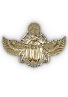 scarabée œil Egypte hiéroglyphique amulette emblème ancien symbole sterling bijoux goujat imprimable art pièces monnaie badges 3d print model - Mito3D