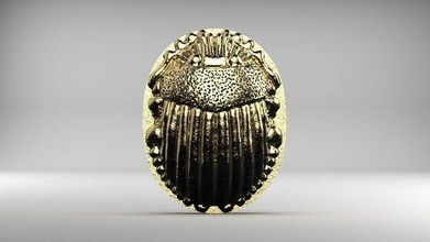 scarab pendant biker jewelry gold jewel silver art luxury animal pendants engagement wedding usa sculpture zbrush printable coin 3d print model - Mito3D