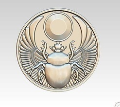 escarabajo colgante pendiente detallado símbolo decoración diseño egipto amuleto joya joyería plata imprimible revivir arte colgantes 3d print model - Mito3D