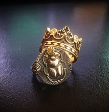 escaravelho anel 3d impressão modelo 3dprint gema ouro prata joalheria argolas jóia imprimível egito platina joias esterlina luxo incomum único 3d print model - Mito3D