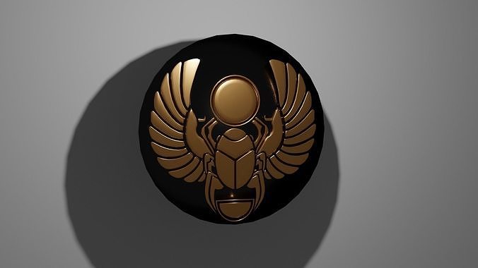 escaravelho símbolo símbolos antigo Egito pacote confiável egípcio cultura história religião arte sinais logotipos 3D print model - Mito3D