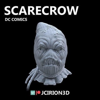 scarecrow custom head dc scarecrow jonathan crane batman gotham villain comic games toys games toys  3d print model - Mito3D