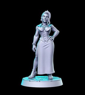 scarlet final fantasy 32mm pre-supported 3d print figure miniature miniatures figurines dnd dungeon dragons heroquest futuristic man sculpture printable cloud remake character main games toys board 3d print model - Mito3D