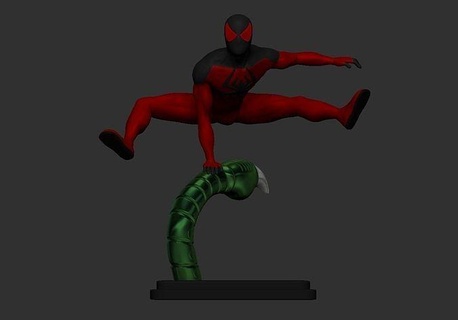 scarlatto uomo Ragno ragno meraviglia i fumetti scolpire Vendicatori arte sculture 3d print model - Mito3D