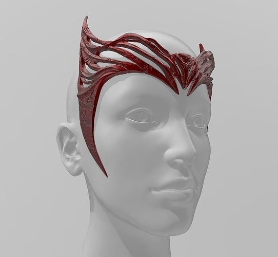 scarlet witch crown - wanda tiara multiverse of madness stl prop print file doctor strange marvel spell darkhold woman art diy hobby 3D print model - Mito3D