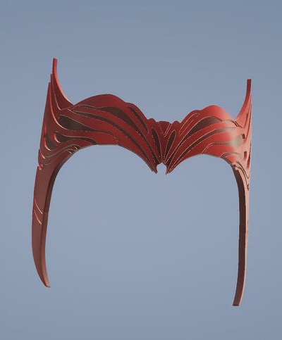 scarlet witch crown stl able file wandavision - tiara wanda marvel costume fashion 3d print model - Mito3D