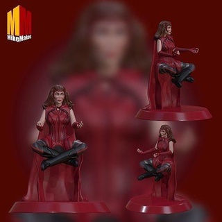 kırmızı cadı meditasyon heykel hayret Wanda Maximoff doktor garip multiverse delilik değişken heykelcik büst diyorama faliyet alani sahne film Sanat heykeller 3d print model - Mito3D