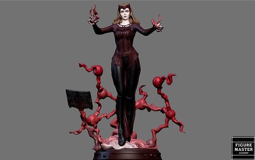 écarlate sorcière Wanda docteur étrange 2 multivers démence 3d impression modèle art sculptures 3d print model - Mito3D