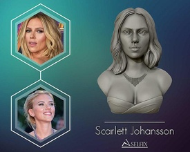 Scarlett Johansson portrait sculpture américain actrice statue fille art sculptures femme 3d print model - Mito3D
