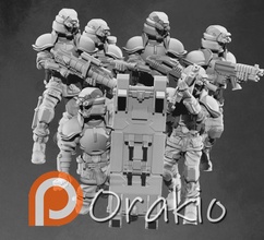 schinra troopers final fantasy shinra trooper military game miniature warsurge games toys board 3d print model - Mito3D