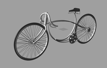 alt schule fahrrad radfahrer dreirad retro jahrgang rad rand radfahren antiquität zyklus fahrer bmx harley davidson pedal wissenschaft 3d print model - Mito3D