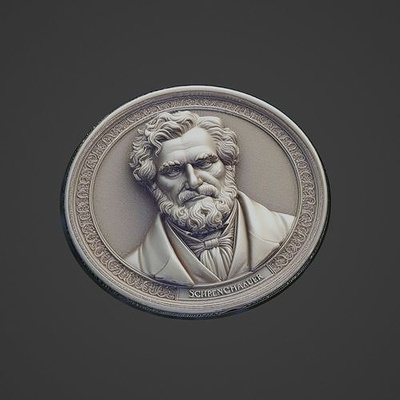 schopenhauer madalyon kolye madalya tarihi bilim insanı filozof einstein voltaire newton takı broşlar 3d print model - Mito3D