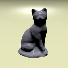 schrodinger cat art animal kitty pet statue decoration easy print scans replicas 3d print model - Mito3D