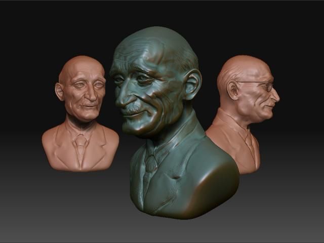 schuman art la scultura architettura il busto design storico sculture 3D print model - Mito3D