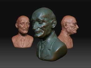 schuman art la scultura architettura il busto design storico sculture 3d print model - Mito3D