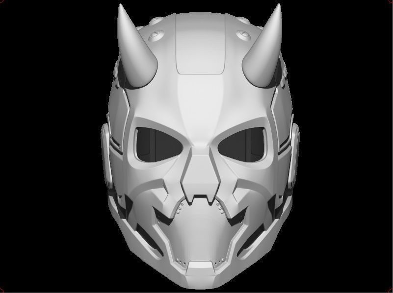 sci-fi cyberdemon helmet v1 cyber demon scifi sci fi mask airsoft bio mechanical cosplay 3dshophelmet games toys game accessories 3D print model - Mito3D