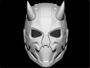 sci-fi cyberdemon helmet v1 cyber demon scifi sci fi mask airsoft bio mechanical cosplay 3dshophelmet games toys game accessories 3d print model - Mito3D