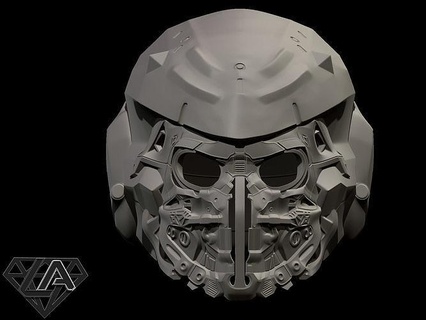 sci-fi tactic custom helmet art steel mask airsoft cosplay warrior sport alien predator pockemon armor toys games game accessories 3d print model - Mito3D