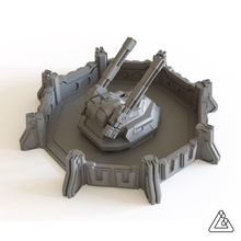 sci fi anti air emplacement tabletop scenery scifi warhammer rpg colony modules print 3dprint starwars accessories miniature board military artillery cannon games wargaming toys 3d print model - Mito3D