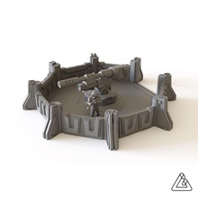 sci fi artillery emplacement tabletop scenery scifi warhammer colony modules print 3dprint starwars game accessories miniature board military cannon games wargaming toys 3d print model - Mito3D