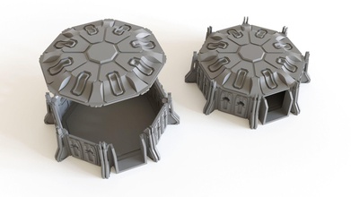 sci fi bunker tabletop scenery scifi warhammer colony modules games print 3dprint starwars toys game accessories miniature board military wargaming 3d print model - Mito3D