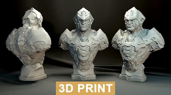 ciencia fi busto criatura extraterrestre espacio personaje Ciencias futurista monstruo ficción modelo futuro tecnología Arte esculturas 3d print model - Mito3D