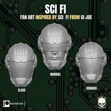 sci fi head action figures gi joe classified military figure toys future games 3d print model - Mito3D