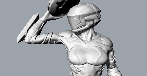 sci fi mini femmina guerriero animale personaggi gioco stampabile scultura decorativo goblin mago maglia elettronico ingegneria scienza passatempo Fai meccanico parti 3d print model - Mito3D