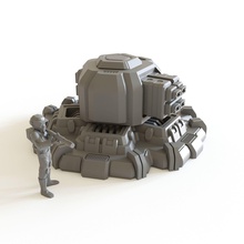 sci fi turm einlagerung 02 tischplatte landschaft scifi kriegshammer rollenspiel spiele 3dprint krieg sterne zubehör miniatur bunker militär maschinengewehr wargaming tafel spielzeuge 3d print model - Mito3D