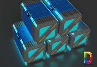 bilimkurgu Kutu konsept teknoloji ekipman şerit sandık göğüs bilim fi hediye depolama ışık dekorasyon oyun varlıklar organizatör gadget'lar konteyner bağ oyunlar oyuncaklar 3d print model - Mito3D