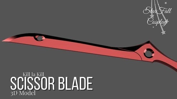 scissor blade - kill la scissorblade killlakill scissors anime diy cosplay prop cosplayprop hobby 3d print model - Mito3D