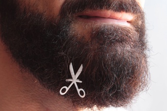 tijeras barba vistiendo hipster moda barbudo glamour peine hombres bigote hombre masculino barbero cortar afeitado tallado forma desafío 3d print model - Mito3D
