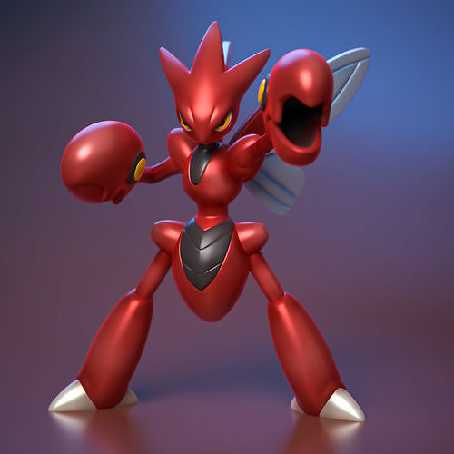 scizor pokemon pokemongo pokemons eevee vaporeon jolteon flareon espeon umbreon leafeon galceon sylveon pikachu scyther kleavor games toys 3D print model - Mito3D