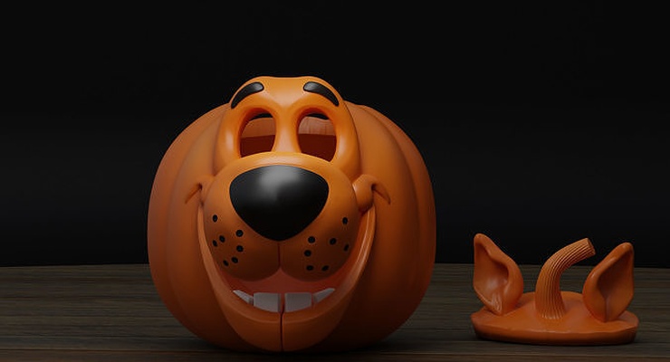 scooby doo citrouille jack lanterne do dessin animé chien halloween maison décor 3d print model - Mito3D