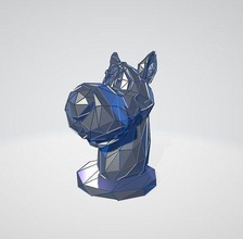 scoobydoo bust wireframe voronoi wiremesh mesh decor statue modern art decoration wire 3d sculpture lowpoly scooby doo shaggy dog sculptures 3d print model - Mito3D