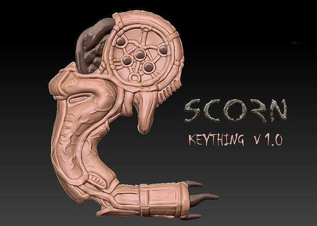 scorn keything games 2022 cosplay gadget horror suspence giger alien sculpt figure key toys game accessories 3d print model - Mito3D