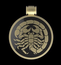 Skorpion Schmuck Horoskop mascot medallion Anhänger - vorhanden Sterne zodiac scorpion 3d print model - Mito3D
