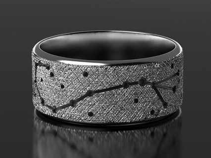 scorpio zodiac constellation rings jewel texture steel silver gold sterling nature design art 3dprinted model 3d print printing prototyping jewelry 3d print model - Mito3D