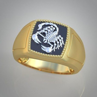 Escorpión anillo 0339 3d imprimible modelo 14 joyería joya colgante pendiente colgantes lujo anillos arete pendientes pulsera collar Boda diamante oro platino plata brazaletes 3d print model - Mito3D