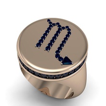 scorpione anello modello 002 gioielli stampabile oro argento il simbolo la collana fantasia zodiac oroscopo segno zodiacale di diamanti diamante brillante onyx gemma anelli 3d print model - Mito3D