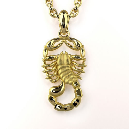 scorpio zodiac sign pendant 001-11 necklace 3d printable gold jewelry symbol silver platinum jewellery jewel astrology love model sterling scorpion fashion pendants 3D print model - Mito3D