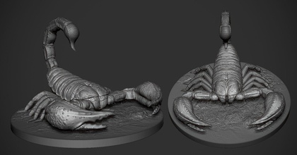 scorpion art les insectes la nature créature de bête fantasy fiction invertébrés print3d modèle sculptures 3d print model - Mito3D