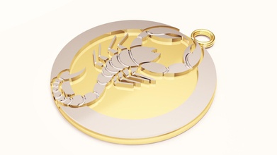scorpione zodiaco pendente animale quotidiano oroscopi gioielleria ciondoli 3d print model - Mito3D
