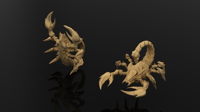 scorpion 100 art animale lo scorpione zodiac oro argento gioielli la collana natura sculture 3d print model - Mito3D