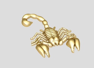 scorpion logo jewelry rings pendants print design monument art gold platinum download silver dragon caiters diamond jewel modern monkey gem 3d print model - Mito3D